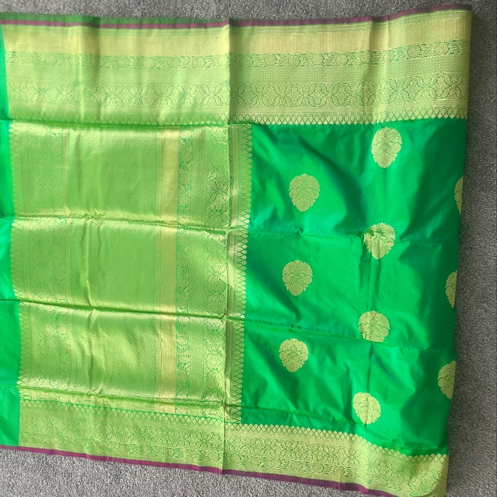 Green Silk Banrasi Saree